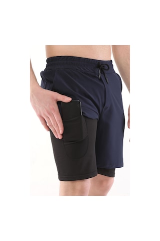Ghassy Co. Ghassy Co Erkek Running Hızlı Kuruma Micropolyester Arka Fermuar Cepli Ve Havlu Halkalı Antrenman Futbol Fitness Kısa Taytlı Şort Yeşil