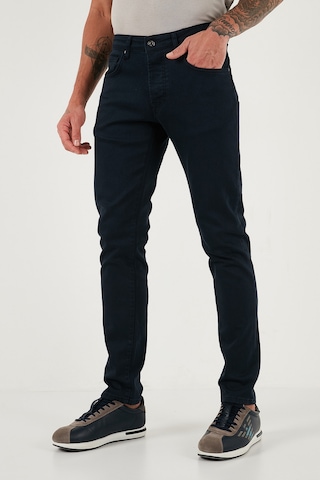 Buratti Streç Pamuklu Slim Fit Normal Bel Dar Paça Jeans Erkek Kot Pantolon 1115C24Napoli Lacivert