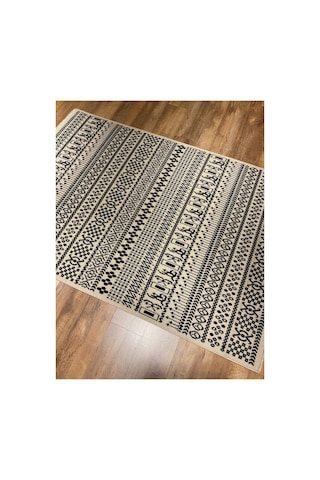 Hattuşa Ht-07 Siyah Krem Halı Çok Renkli
