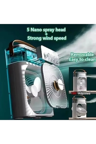 Besthome1 Yeni 3'ü 1 Arada Fan, Klima, Hava Soğutucusu, Led Gece Lamba 1 Adet