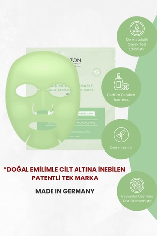 Yağlı Akneli Ciltler Için Deniz Mineralli Sivilce Karşıtı Face Care Vegan Kağıt Maske - 129183902