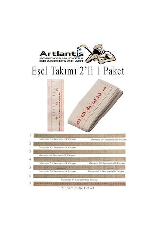 Eşel Takımı 2 Li 1 Paket Eşel Cetveli 7 Parça Kağıttan Cetvel Dikişi Cetveli Ölçekli Mezura Moda Tasarım Beyaz