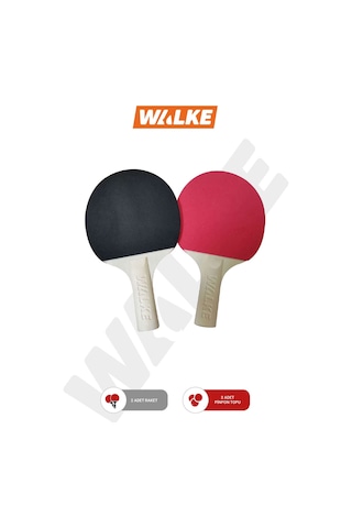 Walke Masa Tenisi Seti - 2 Masa Tenisi Raketi + 3 Pinpon Topu