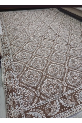 Savan Dokuma Halı Örtüsü 6m² 200 300cm Kale Kahve6 Kahverengi