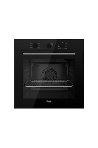 Ferre QBL62CS 70 L Siyah Ankastre Fırın