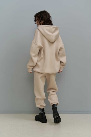 Mai Collection Mai Studios Co. Mai Studios Co. Minimal Baskı Kadın Eşofman Takımı - Kemik Rengi Bej