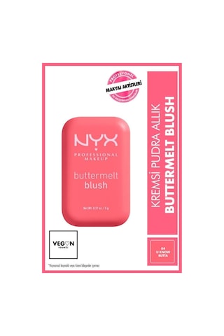 Nyx Professional Makeup Buttermelt Blush Kremsi Pembe Pudra Allık 04 U Know Butta