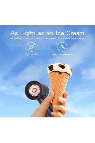 Küçük El Fanı, Mini Cep El Fanı Pille Çalışan, Usb Şarj Edilebilir Taşınabilir Kişisel Seyahat Fanı , Siyah 6865 Siyah