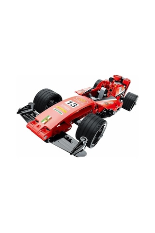 Çek Bırak Kırmızı Yarış Arabası Yapı Seti 150 Parça Montajlı Araba Oyuncak Seti
