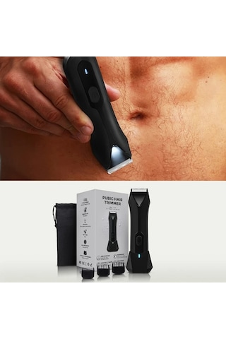 Dashanshop Erkekler İçin Usb Şarjlı Lityum Pil Çok Amaçlı Black Kasık Vücut Tıraş Makinesi Değiştirilebilir Seramik Bıçak Başlıklı Limit Tarak Hediyelik