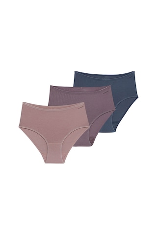 Kadın Külot 3lü Paket Essential 1577 - Mor Pembe Denim Çok Renkli