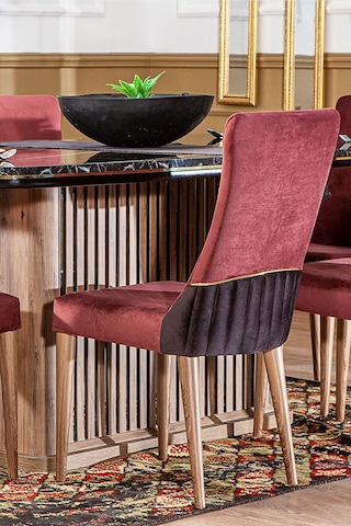 Modalife Demre Salon Yemek Mutfak Sandalyesi Bordo