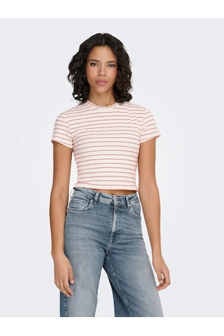 Only Onlanıts S/s O-neck Kadın Crop T-shirt 15368322 Kırmızı