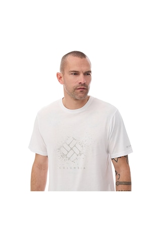 Columbia Cs0480 Csc M Splatter Gem Ss Tee Erkek T-shirt-33094 Beyaz