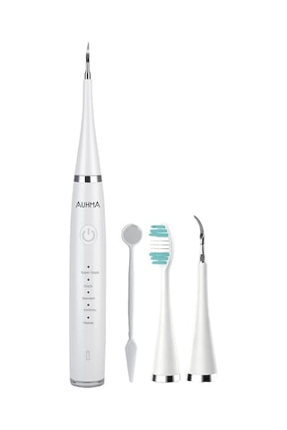 Auhma Amf14 Ultrasonik Diş Temizleme Cihazı Beyaz 42.000 Titreşim/dk 5 Mod Ipx8 Su Geçirmez