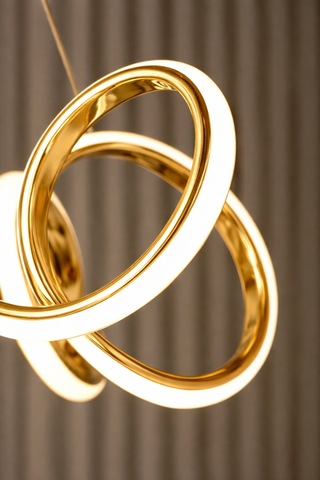 Elena Model Gold Şık Led Salon Yatak Mutfak Oturma Odası Sarkıt Beyaz Işık Led Avize Gold