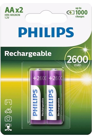 Philips Çok Aşamalı Life Nimh Pil Aa Mignon 2600 Mah 2'li Paket