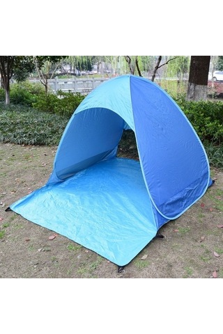 Prestigegoods Otomatik Açılır Plaj Çadırı, 150x165x110cm, Sarı-turuncu, 3 Yetişkin/5 Çocuk Sarı - Turuncu