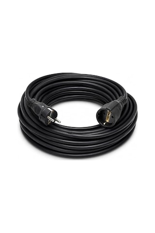 3x2.5mm Ttr Topraklı Siyah Kauçuk Seyyar Uzatma Kablosu 20 Metre Genel