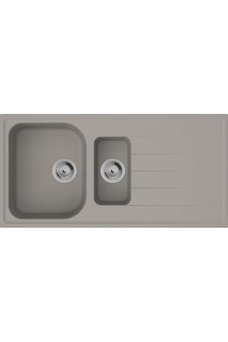 Hansgrohe S520-F525 Ankastre Granit Eviye + 980/480 Otomatik Gider Seti Beton Grisi