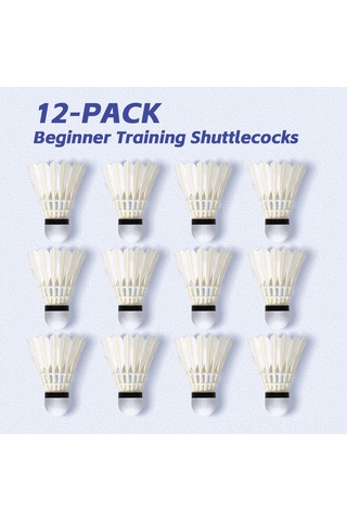 Geeksen Leıjıaer Profesyonel/başlangıç Seviyesi 12 Adet Toptan Badminton Topu - Dayanıklı Tüylü, Hızlı Ve Rüzgar Direncili, İç/ön Dış Kullanım