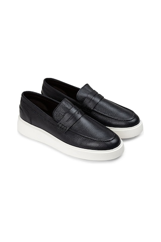 Deery Hakiki Deri Lacivert Erkek Loafer Ayakkabı - 01964mlcve01 Lacivert