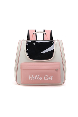 Hangfox 5021 Pembe Kedi Sırt Çantası - Spor Stili, Konforlu, Nefes Alabilir, Taşınabilir, Büyük Kapasiteli Evcil Hayvan Taşıma Çantası