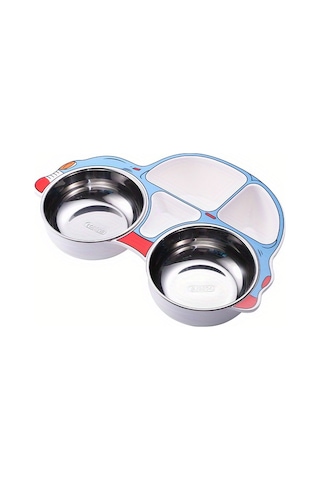 Paslanmaz Çelik Araba Şekli Çocuk Bölmeli Tabak