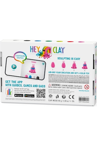Hey Clay Hava İle Kuruyan Kil 6'lı Kutu - Monsters Cyclops, Terry, Pi