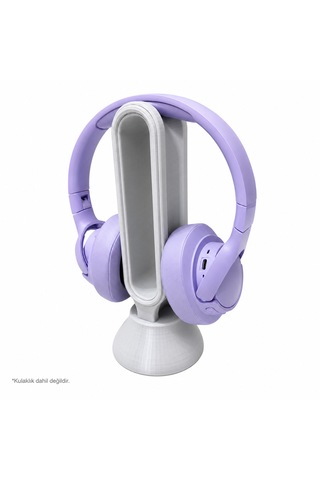 24 Cm Açık Gri 3d Baskı Kulaklık Standı Masaüstü Kulaklık Askılığı Ve Organizer