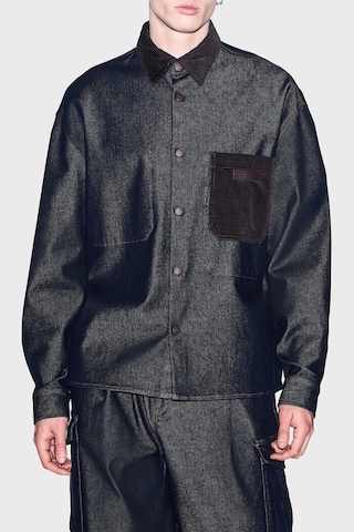 Armani Exchange Kadife Detaylı Pamuklu Oversize Kot Gömlek Erkek Gömlek Xm003402 Af27235 Mb001 Mavi MAVİ