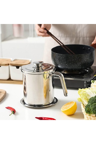 Toz Kapağlı Paslanmaz Çelik Yağ Filtre Tenceresi - Restoranlar Ve Oteller İçin İdeal Çok Renkli