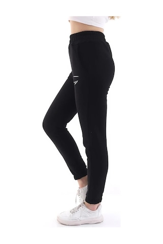 Lion Company Baskılı Siyah Paçası Lastikli Eşofman Unisex Esf01 Siyah