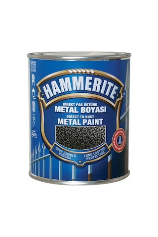 Hammerite Direk Pas Üstüne Metal Boyası 750Ml=1Kg Çekiçlenmiş Siy