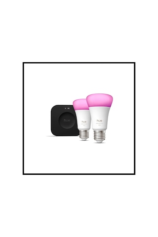 Philips Huewca 9w E27 Renkli Akıllı Ampul 2'li Pro Başlangıç Seti Çok Renkli