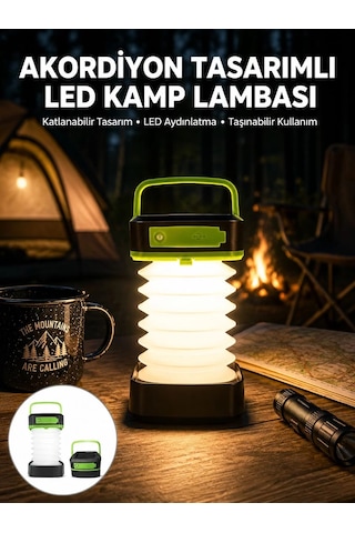 Hepsi Katlanabilir Kamp Lambası Akordiyon Lamba Şarjlı 3 Kademeli Solar Yeni Nesil Najmaddin ANTRASİT