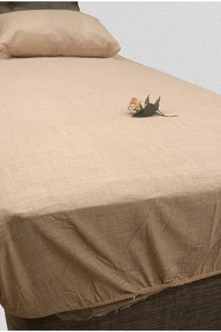 Çarşaf Fıtted Keten Tarzı Pamuk Kumaş Tek Kişilik Yastık Kılıf El Yapım