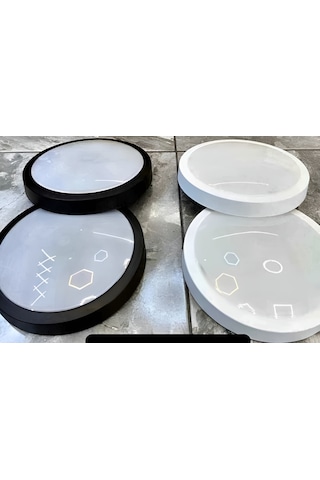 Dekoratif 24w Led Glob Tavan Armatürü- Beyaz Işık - 25cm -2li Pak Beyaz