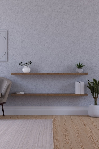 Yankı-BYEG 2li 100 cm Safir Meşe Mdf Duvar Rafı Gizli Bağlantı Kitaplık