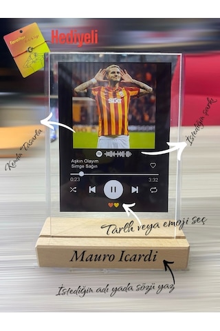 Taraftarlara Özel Fotoğraflı, Sözlü Ve Barkodlu Spotify Masaüstü Plak