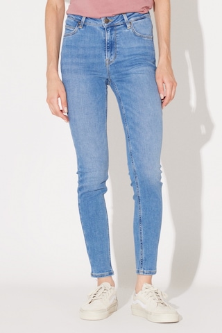 Lee Foreverfit Skinny Fit Dar Kesim Yüksek Bel Çok Dar Paça Mavi Kadın Esnek Jean Denim Kot Pantolon L32SOVD44 Açık Mavi