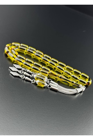 Vip Tasarım Ateş Kehribar Tesbih Hcz-model Ttreewq Sarı