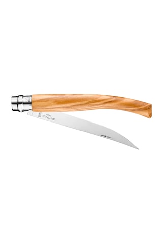 Opinel N 12 Effile Zeytin Saplı, İnce Ve Keskin Çelik Çakı Kahverengi