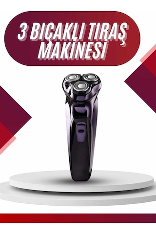 3 - 906 - Bıçaklı Döner Başlıklı Sakal Sıfır Alma Tıraş Makinesi Profesyonel - Glblseme - Paslanmaz Çelik Diğer