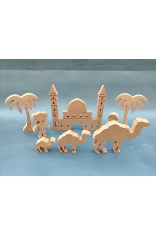Neşeli Ahşap Des 12 Ayasafya Cami, Palmiye, Çocuk Ve Deve. Ramazan Ayına Özel Ahşap Boyama Etkinliği, Boyama Seti Model Tyby3vm4mvl057q164