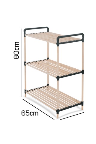 Nr01 Ahşap Raf 3 Katlı 1.kalite Masif Çam Salon Banyo Ofis Ahşap