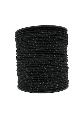 Mg Ropes Paracord İp 4 Mm Reflektörlü Siyah No:47 10 Metre Çok Renkli