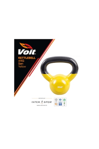 Voit Vinyl Kettlebell 4 KG Sarı
