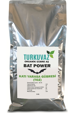5 KG. Turkuvaz Organik Toz Yarasa Gübresi (Yüksek Fosfor)