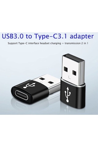 Usb 3.0 Erkek To Type C 3.1 Dişi Çevirici Adaptör